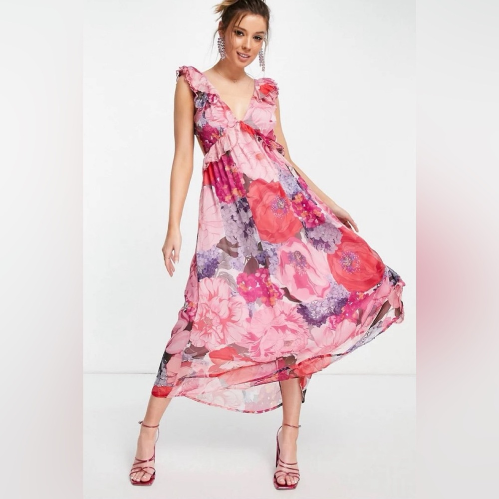 Forever Unique Multicolor Floral Dress